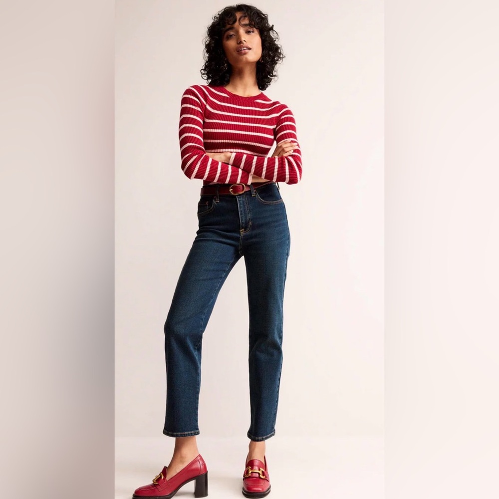 Boden Midrise Cigarette Jeans Indigo Vintage Size 28